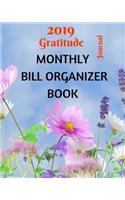 2019 Gratitude Monthly Bill Organizer Book Journal