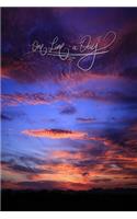 One Line a Day: 6x9 Inch Lined Journal/Notebook to Help You Become Consistant as a Writer - Amazing, Sunset, Blue, Pink, Sky, Nature, Calligraphy Art with Photograp
