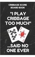 Cribbage Score Board Book