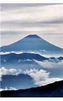 A View of Mt Fuji Through the Clouds at Dawn Japan Journal: 150 Page Lined Notebook/Diary
