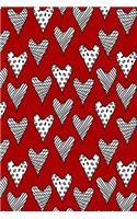 Journal Notebook Abstract Hearts Pattern 1