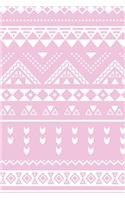 Aztec Design Notebook: Petal Pink: Notebook 6 X 9: Notebook 250 Pages