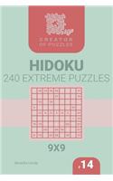 Creator of puzzles - Hidoku 240 Extreme (Volume 14)