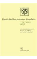 Ursprung Und Funktion Der Prophetie Im Alten Israel