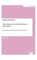 Zum Infostand von Öko-Käufern im Supermarkt