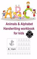 Animals & Alphabet handwriting workbook for kids