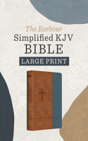 Barbour Simplified Kjv--Large Print [Rust & Stone Cross]
