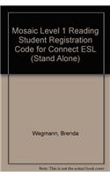 Mosaic Level 1 Reading Student Registration Code for Connect ESL (Stand Alone)