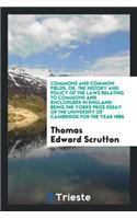 Commons and Common Fields: Or, the History and Policy of the Laws Relating to Commons and ...