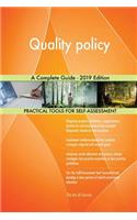 Quality policy A Complete Guide - 2019 Edition