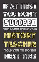 If At First You Don't Succeed Try Doing What Your History Teacher Told You To Do The First Time