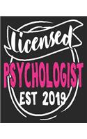 Licensed Psychologist Est 2019: Licensing Exam New Graduation Composition Notebook 100 College Ruled Pages Journal Diary