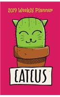 2019 Weekly Planner Catcus