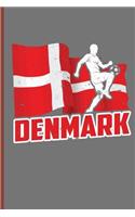 Denmark: World Cup Football Soccer notebooks gift (6x9) Lined notebook to write in