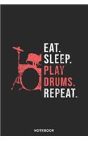 Drumset Instrument Art Graphic Notebook