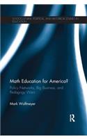 Math Education for America?