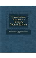 Transactions, Volume 1