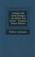 Lustiges Und Merkwurdiges Von Zahlen Und Forme