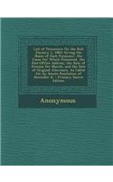 List of Pensioners on the Roll January 1, 1883: Giving the Name of Each Pensioner, the Cause for Which Pensioned, the Post-Office Address, the Rate of: Giving the Name of Each Pensioner, the Cause for Which Pensioned, the Post-Office Address, the Rate of