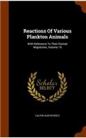 Reactions Of Various Plankton Animals