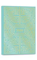 2020 High Note® Mint Geometric in Gold 18-Month Weekly Planner