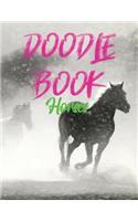 Doodle Book Horses: Blank Doodle Draw Sketch Book