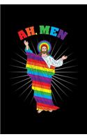 Gay Jesus Notebook Ah Men