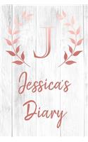 Jessica's Diary: Personalized Diary for Jessica / Journal / Notebook - J Monogram Initial & Name - Great Christmas or Birthday Gift