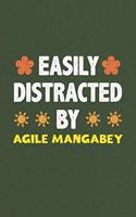 Easily Distracted By Agile Mangabey: Agile Mangabey Lovers Funny Gifts Dot Grid Journal Notebook 6x9 120 Pages