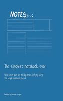 The simplest notebook ever