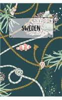 Sweden: Dotted Travel Diary Notebook or Journey Dotted Grid Journal - Holiday Trip Pocketbook for Men and Women with Dots