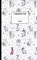 Composition Book: with Blank Sketch Paper - Happy Dancing Goats