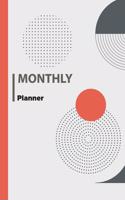 F4 Monthly Planner Red Black Cover