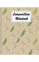 Composition Notebook: Cute Goats Gifts Cartoon themed Wide Ruled Paperback For Girls Boys Kids Teens For Taking notes & Ideas - Perfect as Gifts For Goats Farmers & Goats
