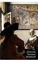 Johannes Vermeer Notebook: Officer with a Laughing Girl Journal - 100-Page Beautiful Lined Art Notebook - 6 X 9 Artsy Journal Notebook (Art Masterpieces)