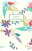 Daily Checklist: To-Do List Journal with Checkboxes Folk Art Flowers