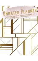 Undated Planner Monthly Large Format 8.5"x11" Chic Modern Life Scheduler