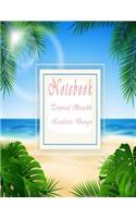 Tropical Beach Realistic Design Notebook