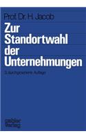 Zur Standortwahl Der Unternehmungen