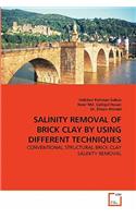 Salinity Removal of Brick Clay by Using Different Techniques