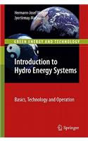 Introduction to Hydro Energy Systems