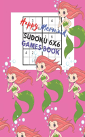 Happy Mermaid Sudoku 6x6 Games Book