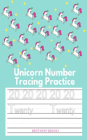 Unicorn Number Tracing Practice