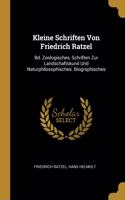 Kleine Schriften Von Friedrich Ratzel