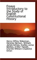 Essays Introductory to the Study of English Constitutional History: (English)