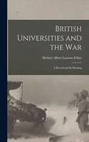 British Universities and the War