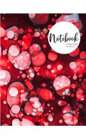Notebook: College Ruled Notebook - Red