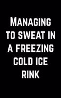Notebook for Figure Skaters, College Ruled Journal - Freezing Cold Ice Rink