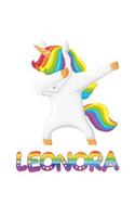 Leonora: Leonora 6x9 Journal Notebook Dabbing Unicorn Rainbow