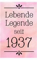 Lebende Legende 1937: DIN A5 - 120 Seiten Punkteraster - Kalender - Notizbuch - Notizblock - Block - Terminkalender - Abschied - Abschiedsgeschenk - Ruhestand - Arbeitsko